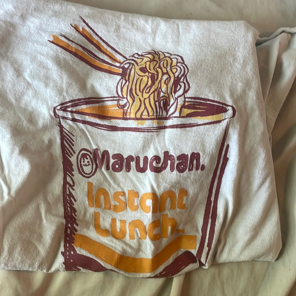 white ramen shirt